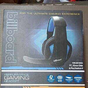 Billboard Black and Blue Gaming Headset